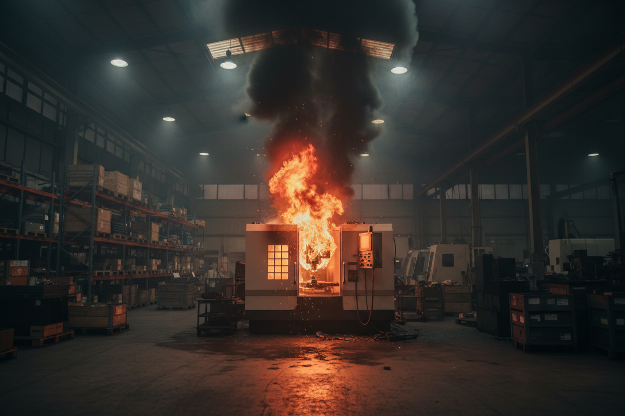 CNC Machine Fires Happen More Than the Industry Likes to Talk About