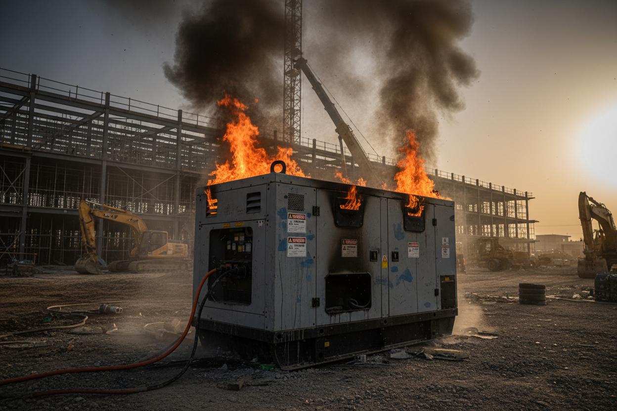 When a Construction Machine Burns, There's Usually Nothing Left To Salvage