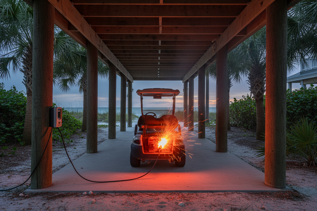 The Golf Cart Charging in Your Garage Is a Fire Risk More People Need to Take Seriously