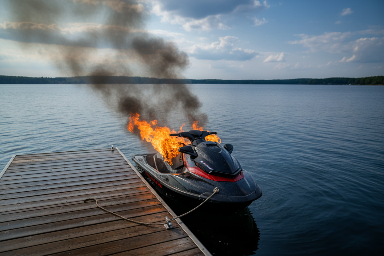 Your Jet Ski Has an Engine Compartment. It Has the Same Fire Risks Every Engine Does.