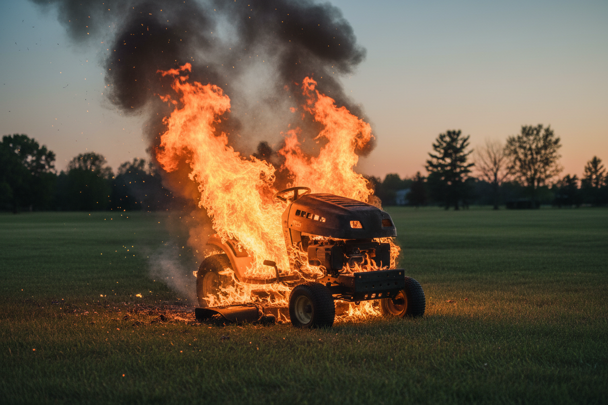 Your Riding Mower Has a Fire Risk Most Homeowners Never Think About