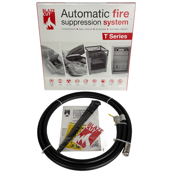 the blazecut TR200fk and tr200fk-s automatic fire suppression units for 42u server racks