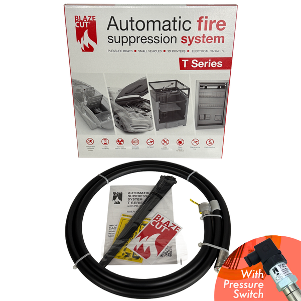 The blazecut TR200fk-s and tr200fk automatic clean fire suppression units for 42u server racks