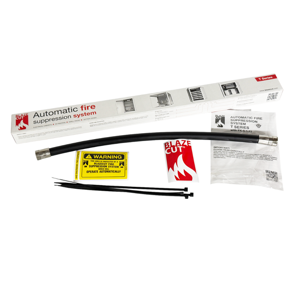 The blazecut tr050fk and blazecut tr050fk-s automatic fire suppression units for small server racks